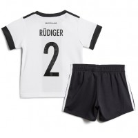 Germany Antonio Rudiger #2 Replica Home Minikit World Cup 2022 Short Sleeve (+ pants)
